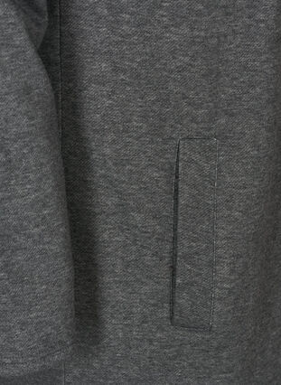 Long hooded sweatshirt, Dark Grey Melange, Packshot image number 3