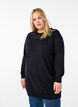 Sweat tunic with metal details, Black, Model image number 0