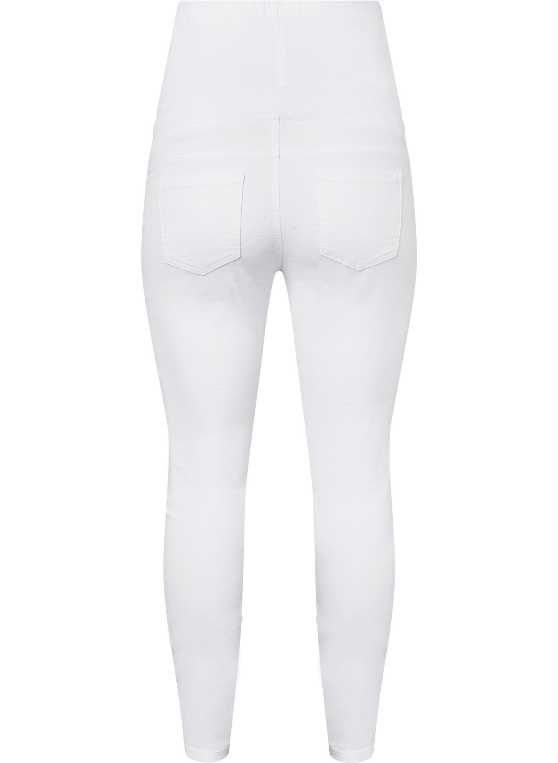 Zizzifashion Pregnancy jeggings in cotton, White, Packshot image number 1