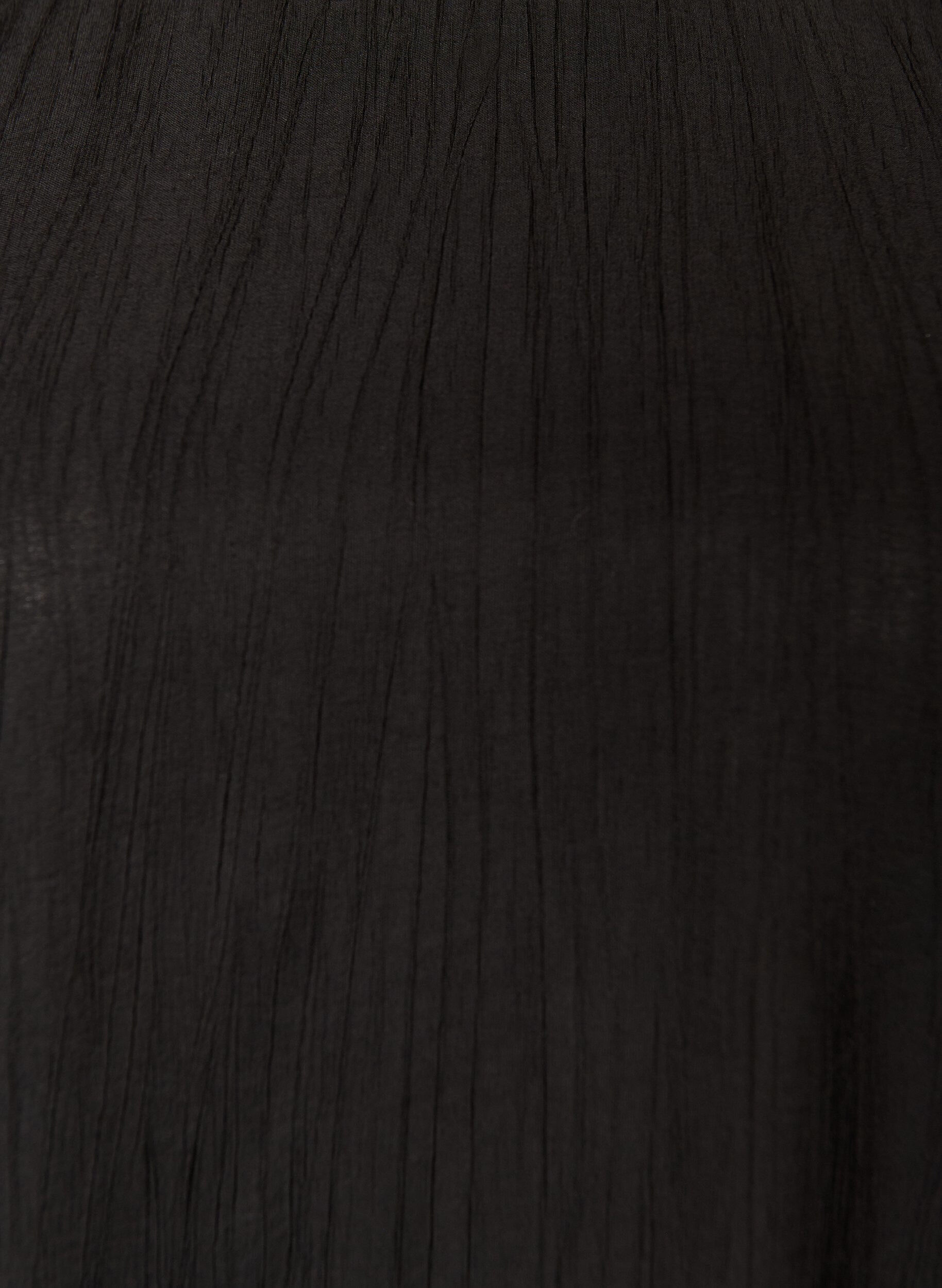 Zizzifashion Short viscose dress with balloon sleeves, Black, Packshot image number 2