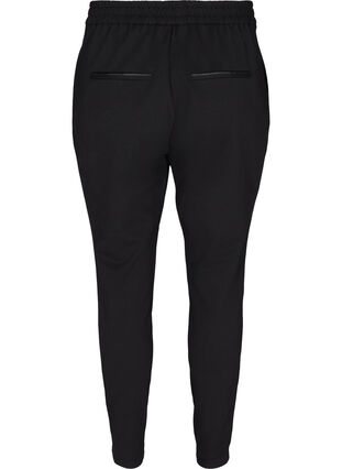 Cropped plain trousers, Black, Packshot image number 1