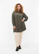 Long viscose shirt with long sleeves, Green, Model image number 1