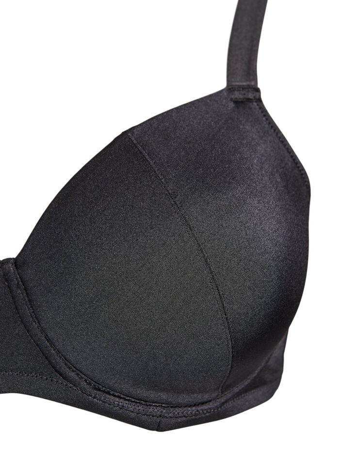 Underwired bikini top with high support, Black, Packshot image number 2