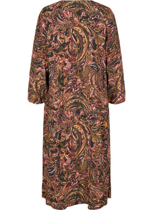 Long, printed viscose kimono, Paisley AOP, Packshot image number 1
