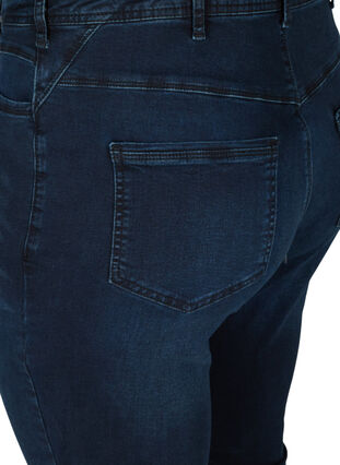 Super slim Amy jeans with high waist, Dark blue denim, Packshot image number 3