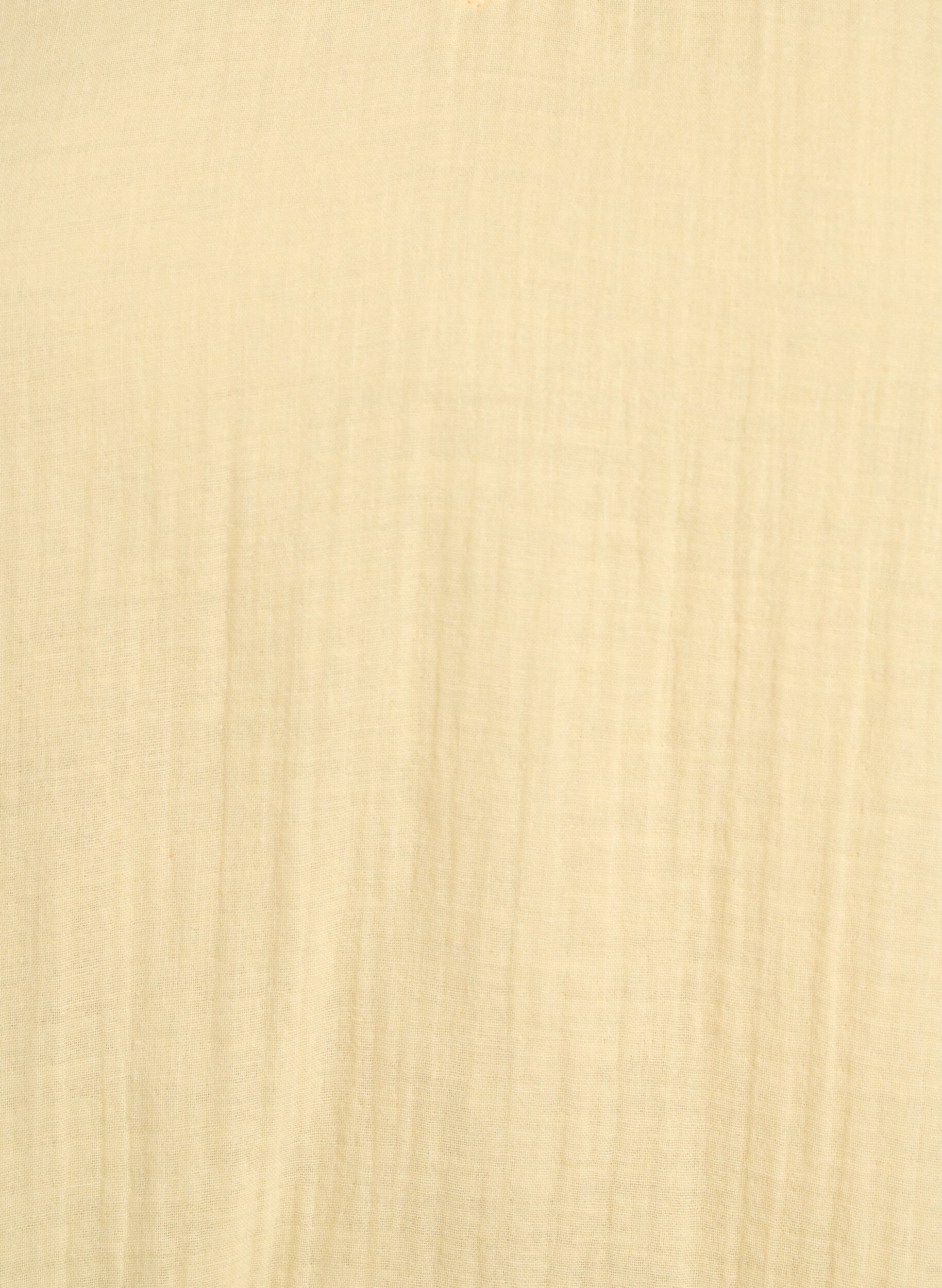 Zizzifashion Sleeveless top in cotton muslin with ruffles, Yellow, Packshot image number 2