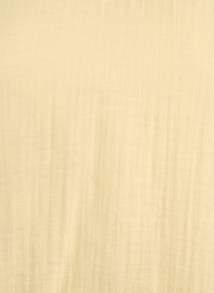 Sleeveless top in cotton muslin with ruffles, Yellow, Packshot image number 2