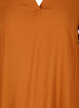 Long-sleeved viscose blouse with V-neck, Autumnal, Packshot image number 2