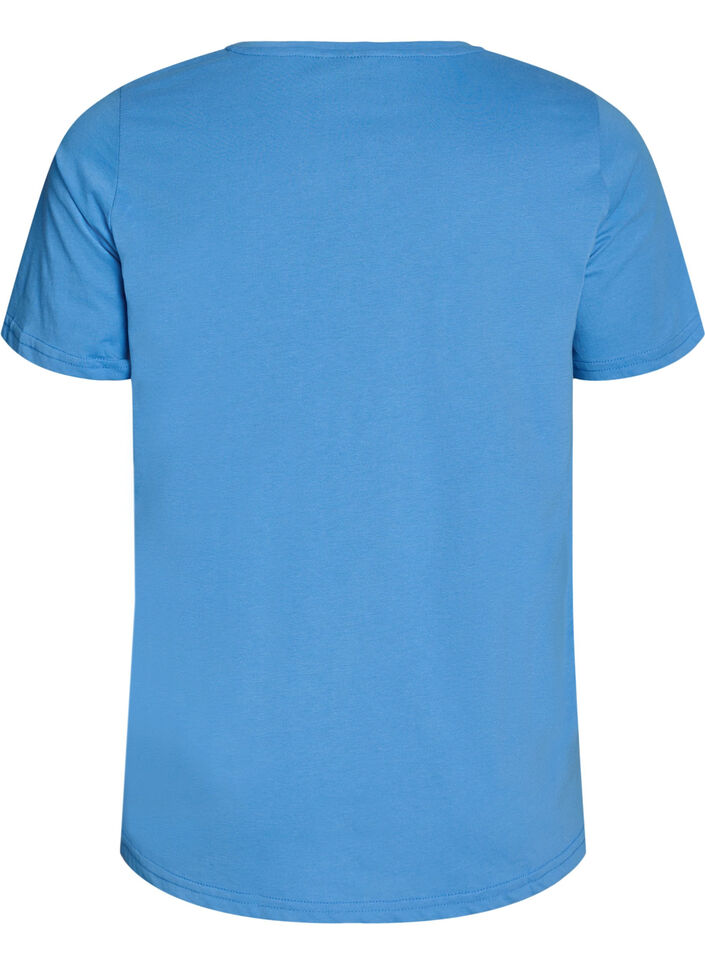 T-shirt with motif, Blue, Packshot image number 1