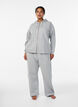 High-waisted sweatpants with brushed inside, Grey, Model image number 0