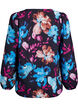 Viscose blouse with floral print and long sleeves, Black, Packshot image number 1
