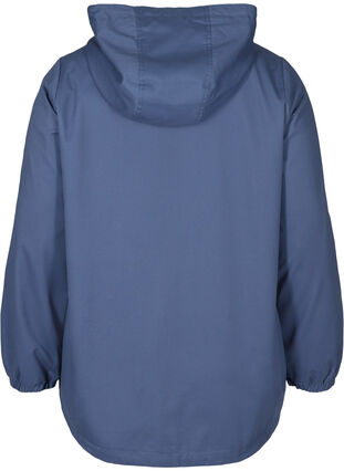 Short jacket with a hood and pockets, Blue Indigo, Packshot image number 1
