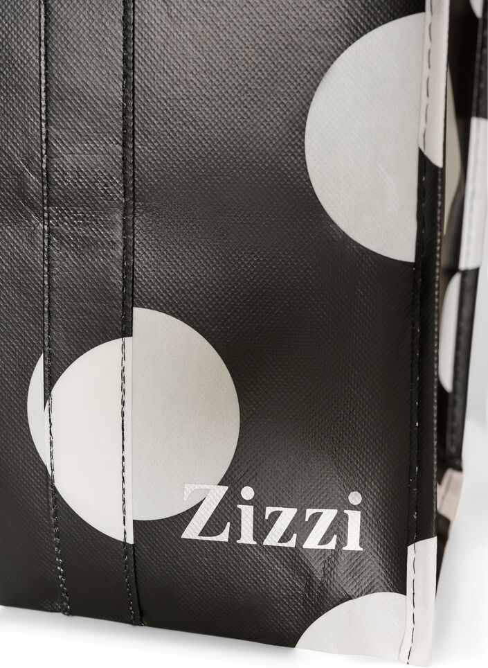 Shopping bag with zipper, Black, Packshot image number 2