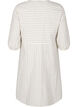 Knee-length dress with stripes and 3/4 sleeves, Vanilla, Packshot image number 1