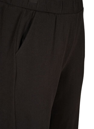 Structured cotton wide leg trousers, Black, Packshot image number 2