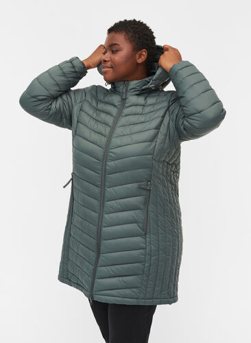 Quilted lightweight jacket with detachable hood and pockets, Urban Chic, Model image number 0