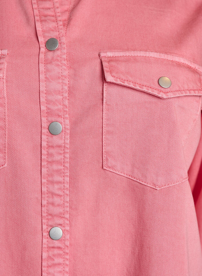 Denim shirt with chest pockets, Rose, Packshot image number 2