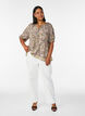 Viscose blouse with paisley print and tie-string, Yellow, Model image number 1