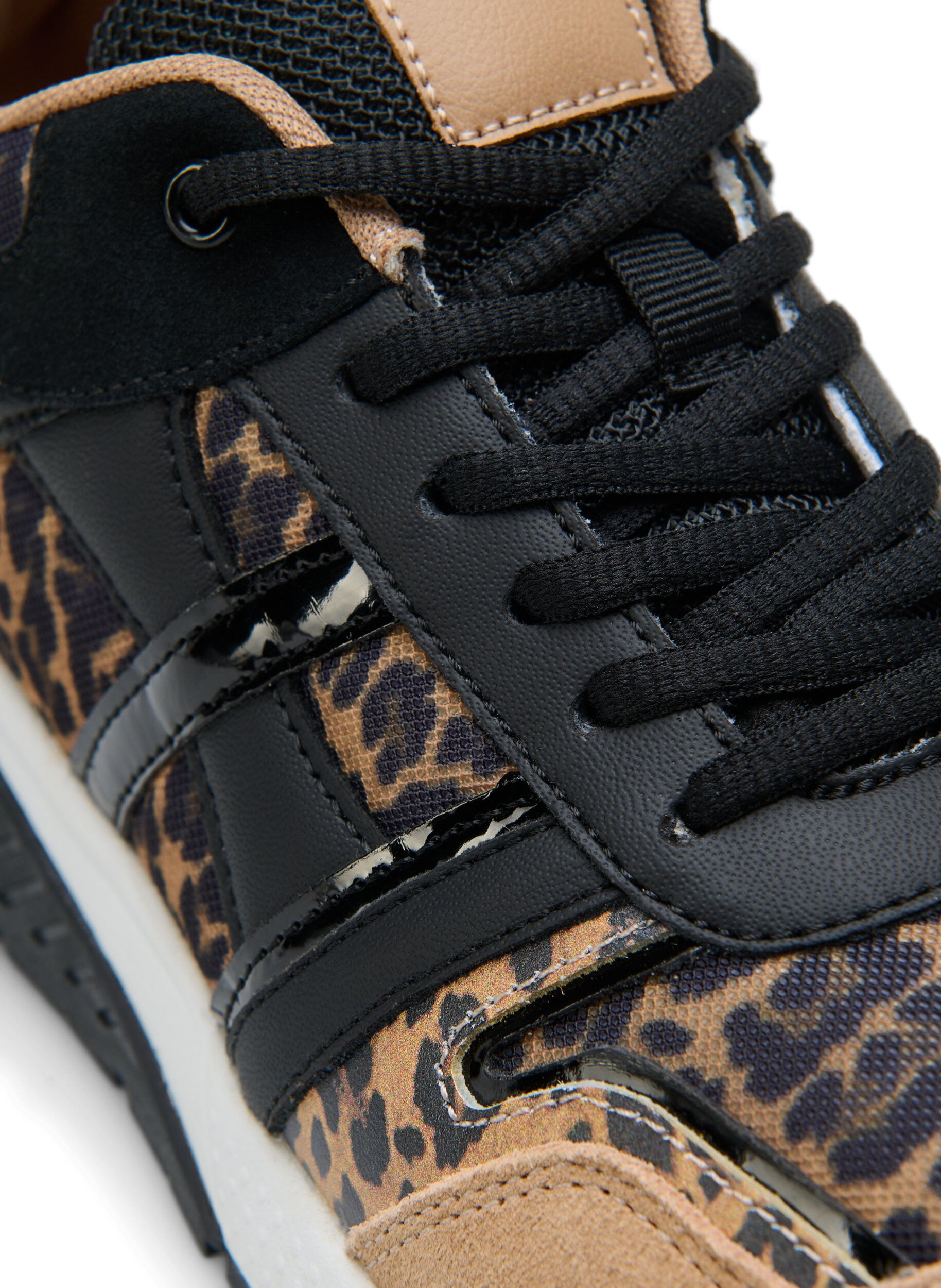 Zizzifashion Wide fit sneakers with leopard print, Leopard Print, Packshot image number 3