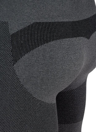 Seamless ski leggings, Dark Grey Melange, Packshot image number 3
