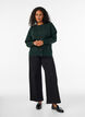 Fine-knit cardigan with a round neck, Green, Model image number 1