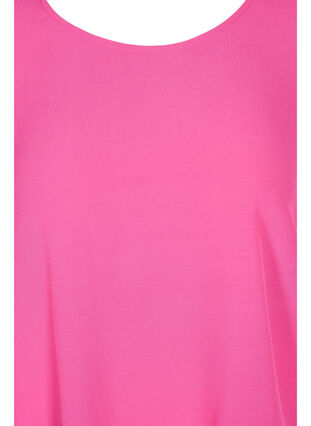 Short-sleeved viscose blouse, Fuchsia Purple, Packshot image number 2