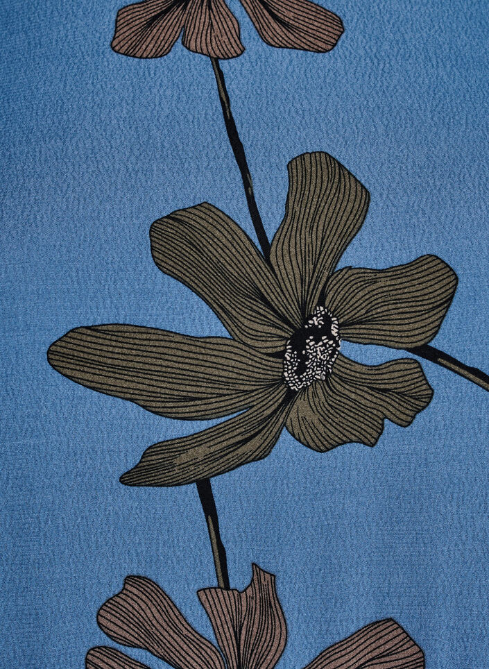 Long-sleeved tunic with a seam, Blue, Packshot image number 3