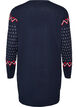 Short knitted dress with Christmas motif, Blue, Packshot image number 1