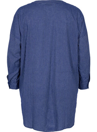 Striped shirt in 100% cotton, Ocean Cavern Stripe, Packshot image number 1