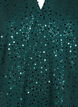 Sequin dress with a V-neck and 3/4 sleeves, Rain Forest, Packshot image number 2