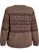 Jacquard pattern cardigan, Brown, Packshot image number 1