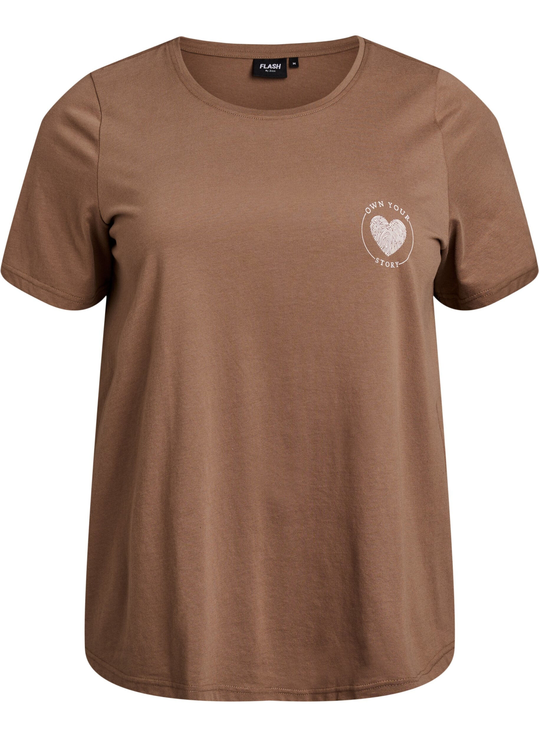 ZizzifashionT-shirt with motif, Brown, Packshot image number 0