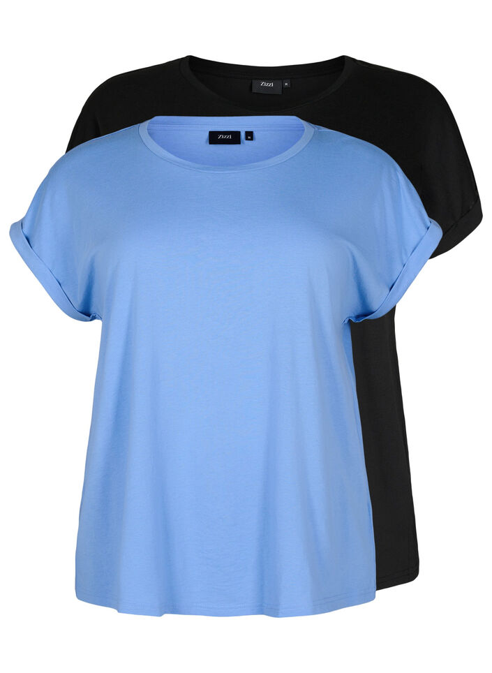 Two-pack short sleeve t-shirts, Light Blue, Packshot image number 0