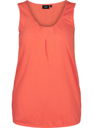 Top with lace trim, Living Coral, Packshot image number 0