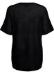 FLASH - Short-sleeved knitted blouse with v-neck, Black, Packshot image number 1