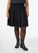 Short pleated skirt with elasticated waist, Black, Model image number 3