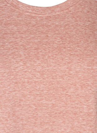 Marled cotton t-shirt, Old Rose Mélange, Packshot image number 2