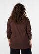 FLASH - Long-sleeved t-shirt with V-neck and buttons, Brown, Model image number 2