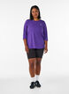 Sports top with 3/4 sleeves, Purple, Model image number 1