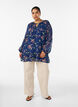 Floral print A-line tunic, Blue, Model image number 1
