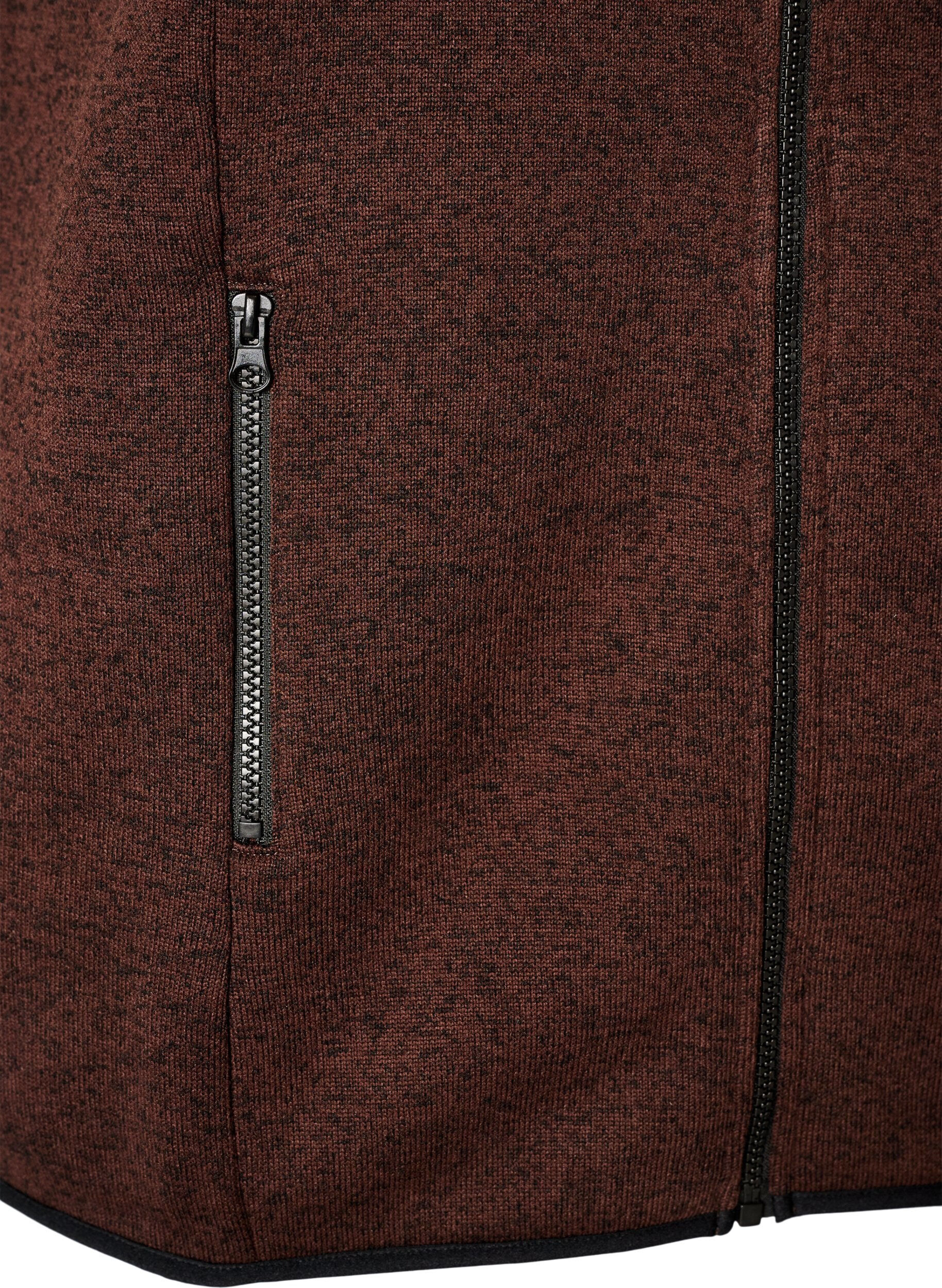Zizzifashion Vest with high neck and zipper, Brown, Packshot image number 3