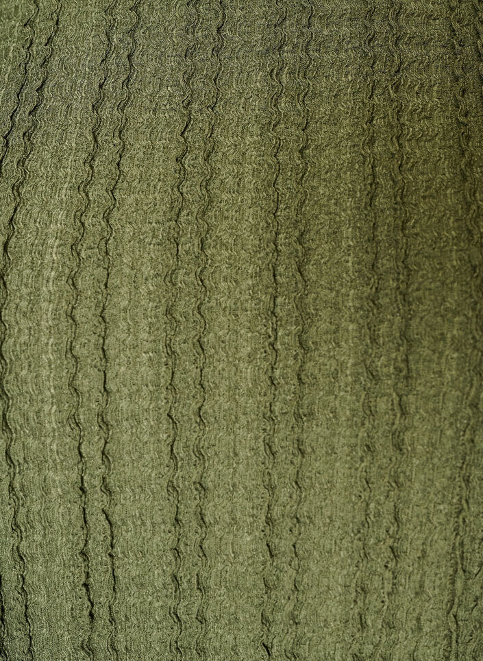 Textured jersey blouse with a balloon silhouette, Green, Packshot image number 2