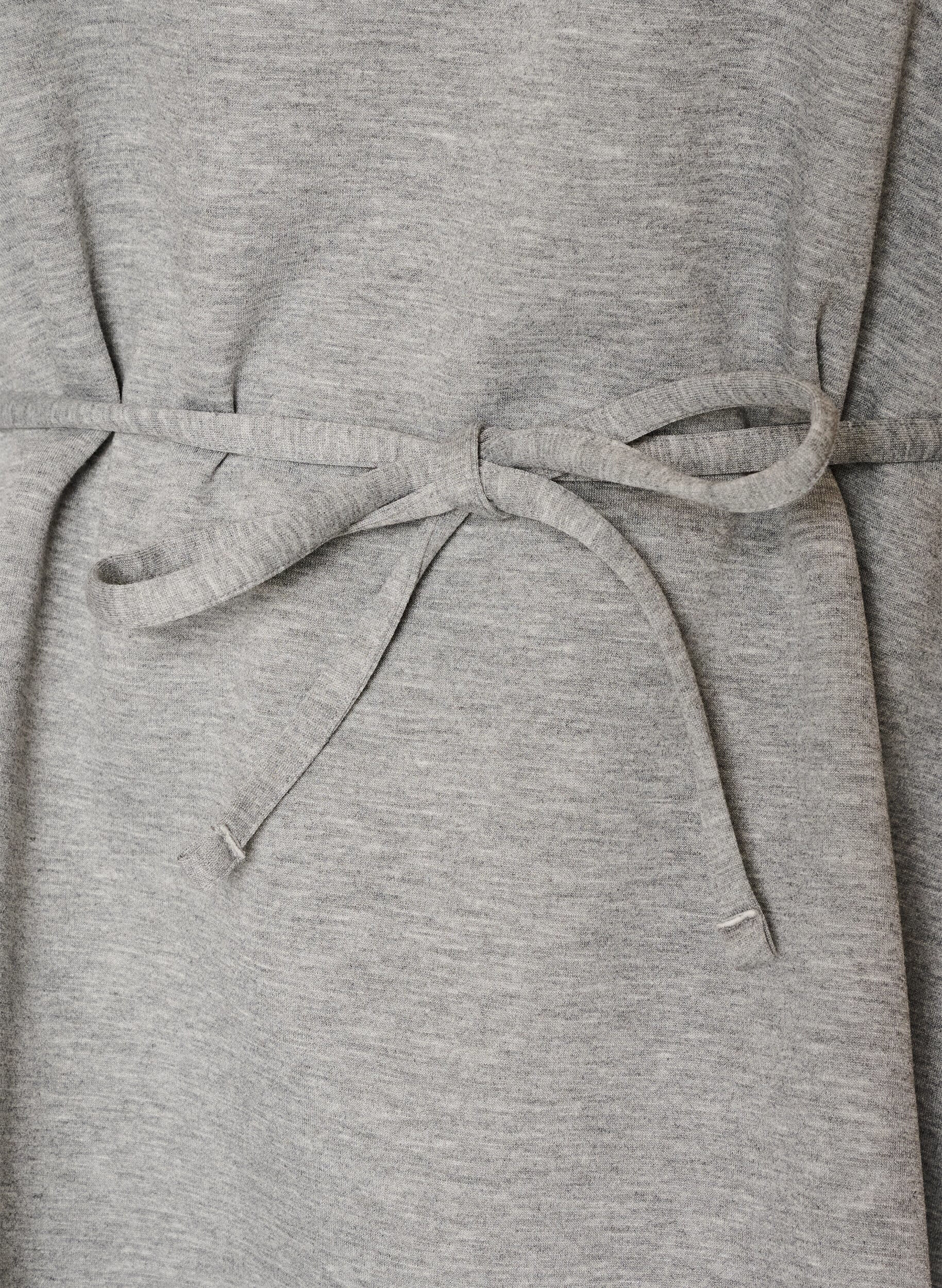 ZizzifashionBlouse with tie and puff sleeves, Grey, Packshot image number 2