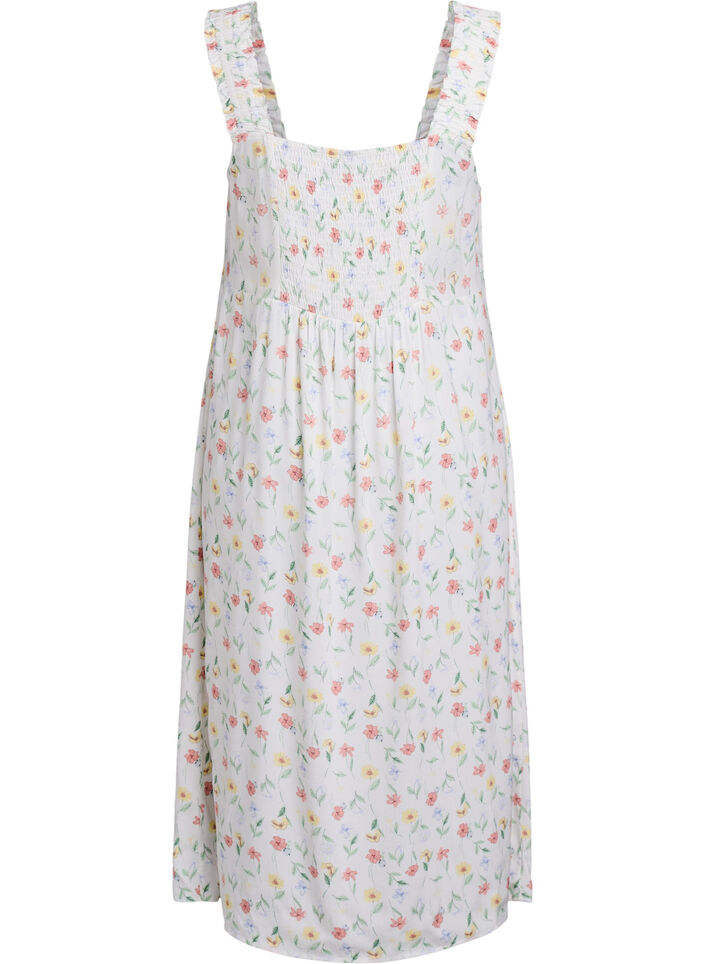 Summer dress with wide straps, White, Packshot image number 1