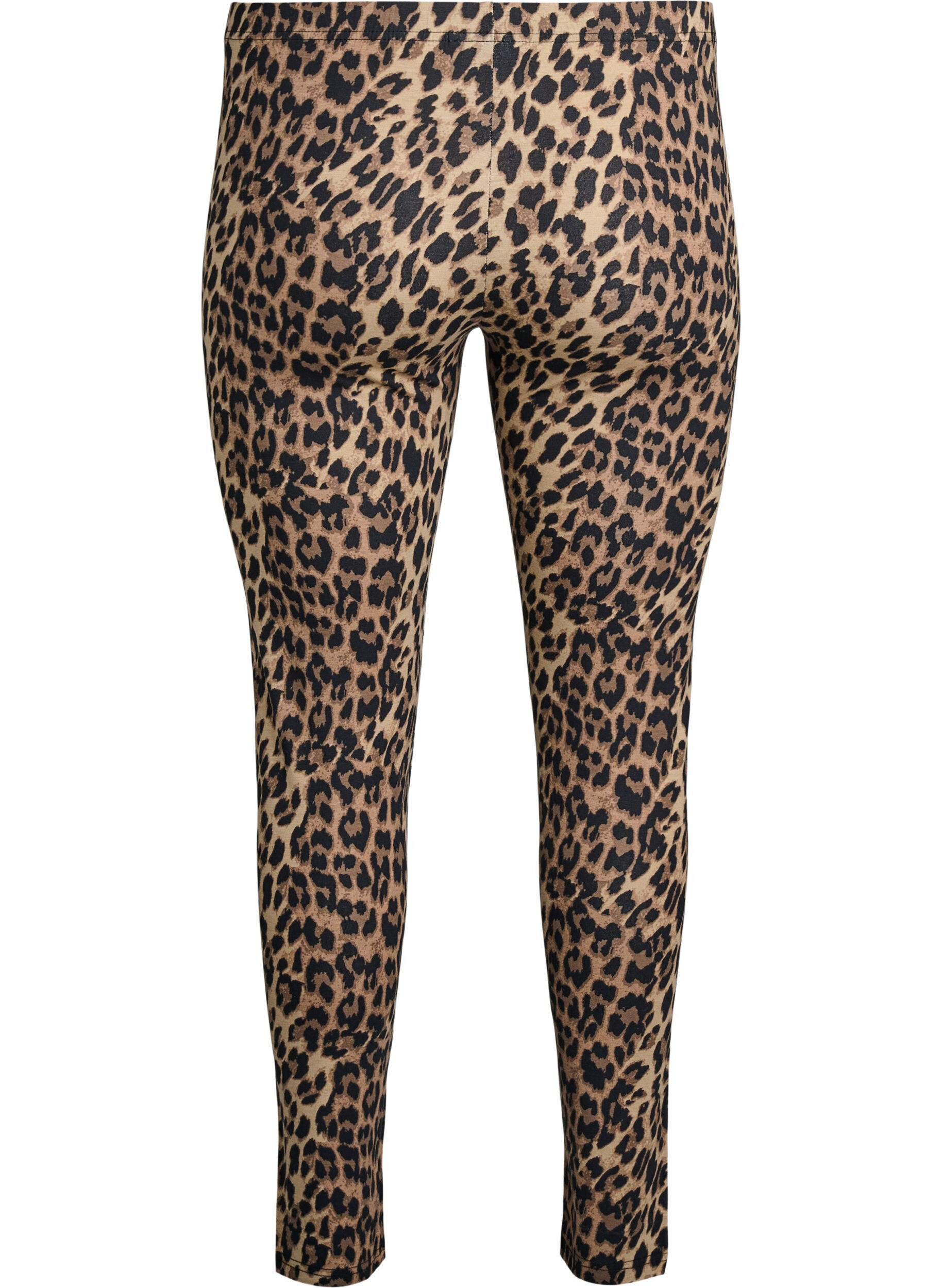 Zizzifashion Viscose leggings with leopard print, Brown, Packshot image number 1