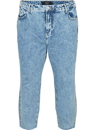 Mille mom fit jeans in cotton, Blue denim, Packshot image number 0