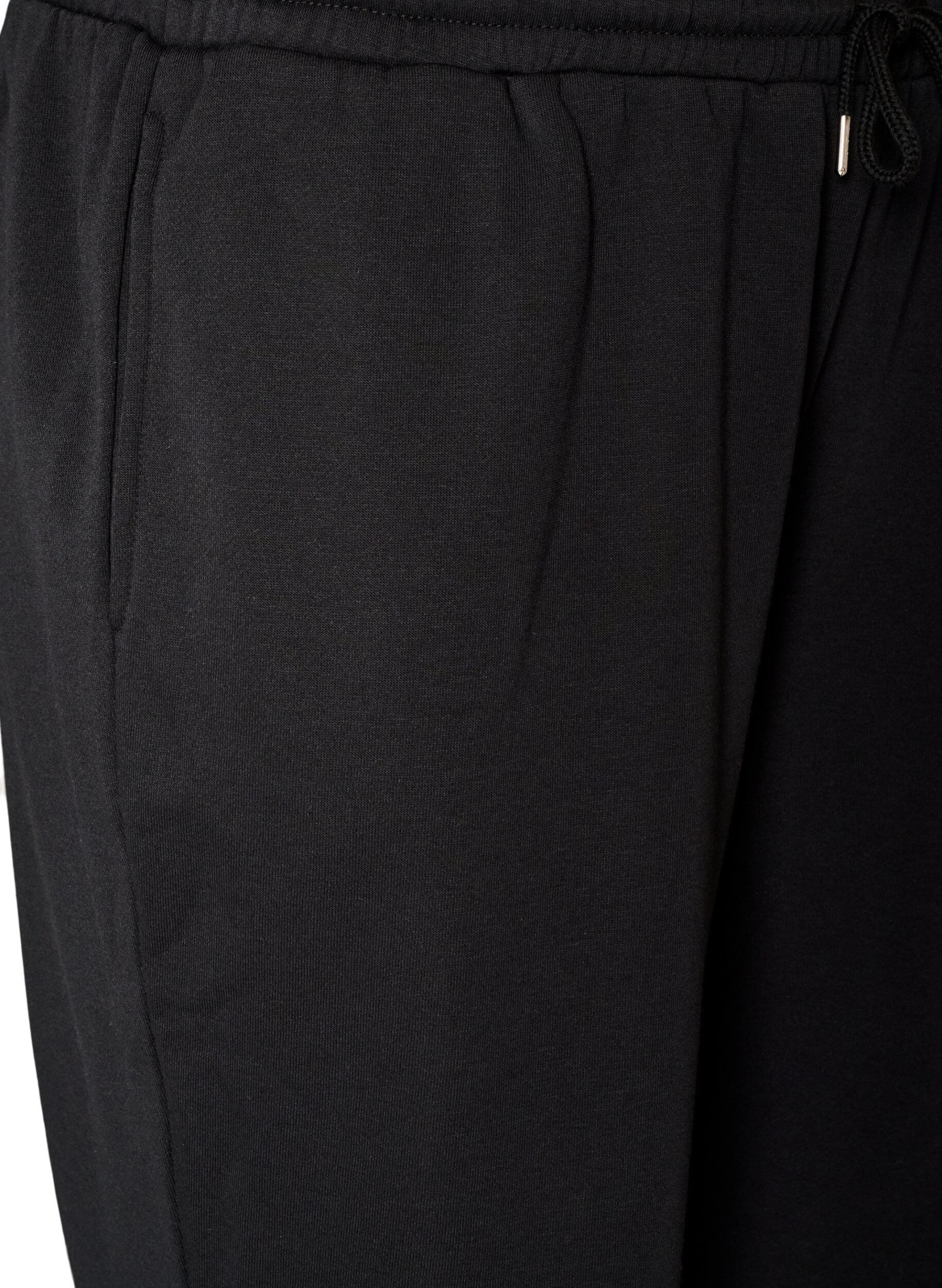 ZizzifashionHigh-waisted sweatpants with drawstring, Black, Packshot image number 2