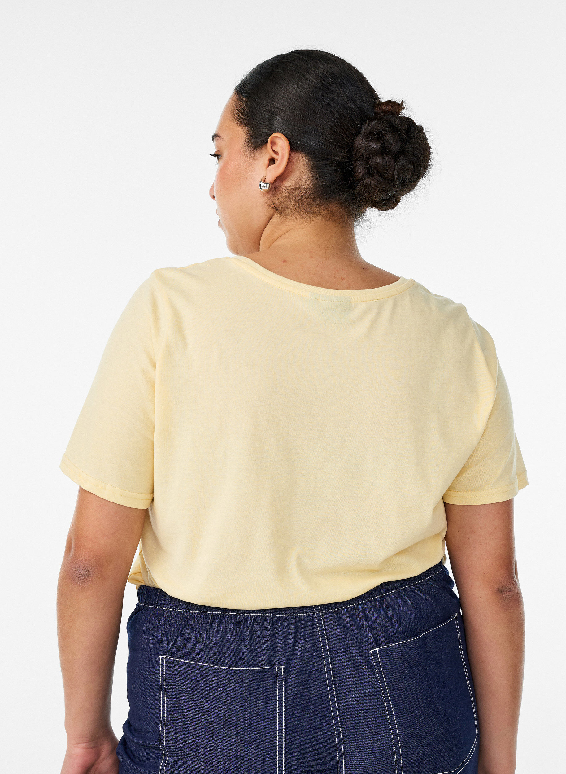 Zizzifashion T-shirt with motif, Yellow, Model image number 2