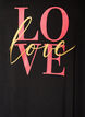 Organic cotton nightdress with V-neck, Black, Packshot image number 2