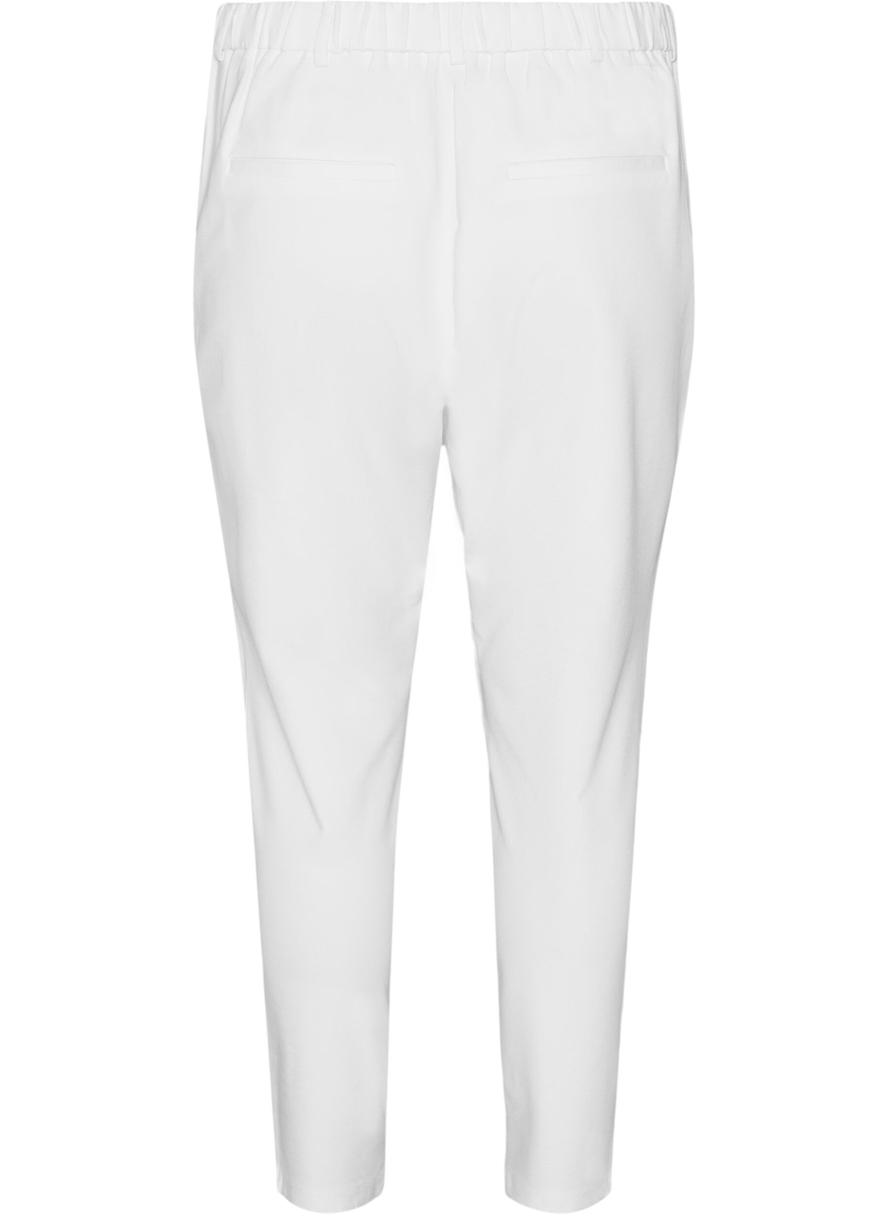 Zizzifashion Cropped Maddison trousers, White, Packshot image number 1